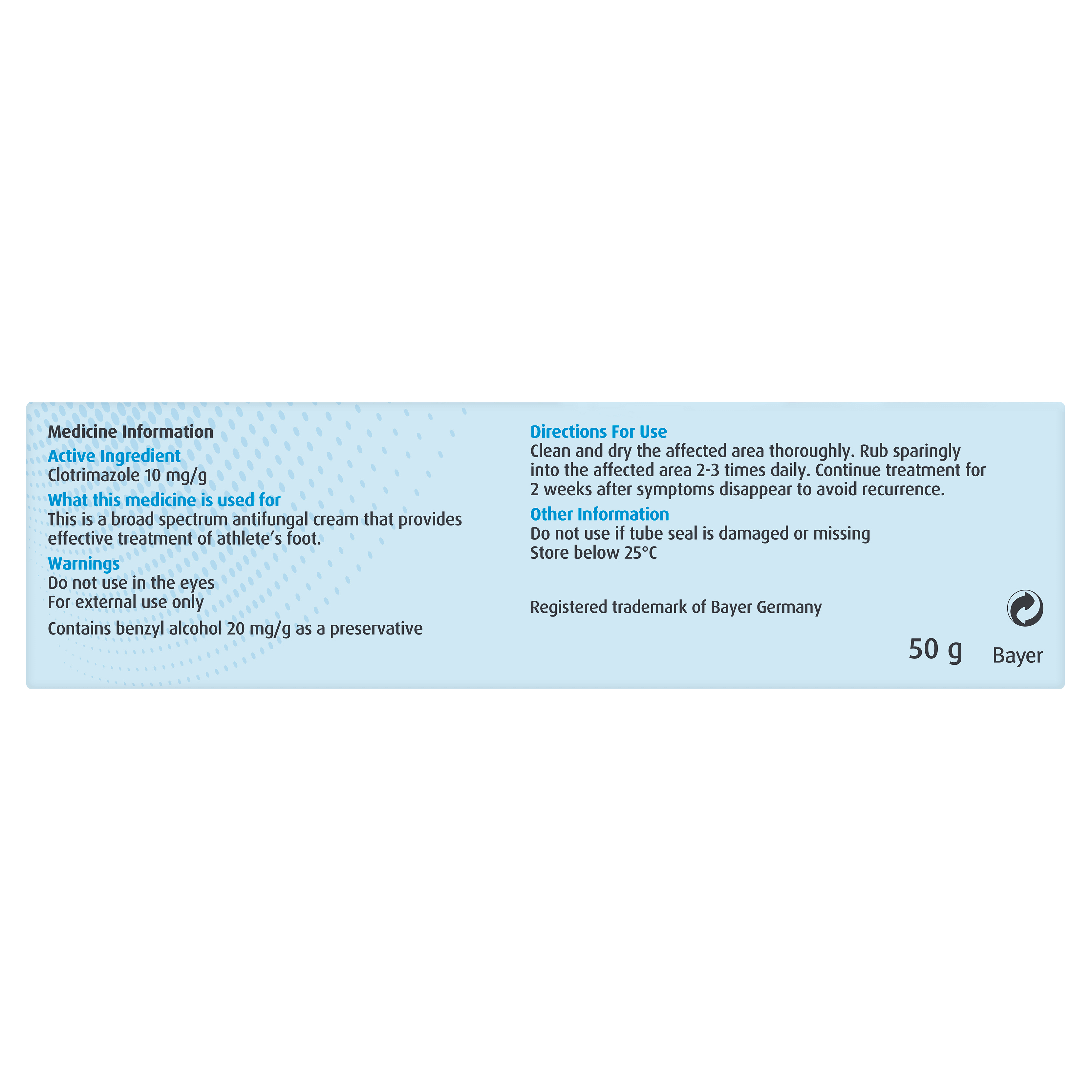 Canesten® Clotrimazole Athlete's Foot Cream