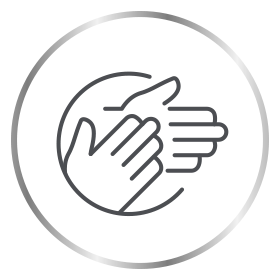 Canesten rubbing hands icon